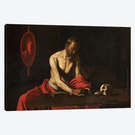 Saint Jerome, 1607  Canvas Print #BMN8226} by Michelangelo Merisi da Caravaggio Canvas Art Print