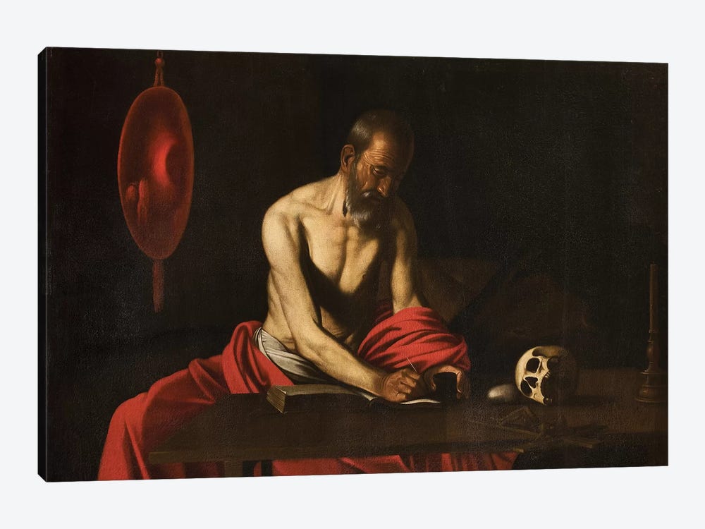 Saint Jerome, 1607  by Michelangelo Merisi da Caravaggio 1-piece Art Print