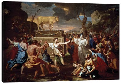 Adoration Of The Golden Calf, 1633-34 Canvas Art Print