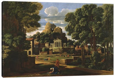 Landscape with the Ashes of Phocion, 1648  Canvas Art Print