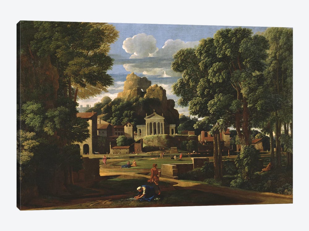 Landscape with the Ashes of Phocion, 1648  by Nicolas Poussin 1-piece Canvas Wall Art