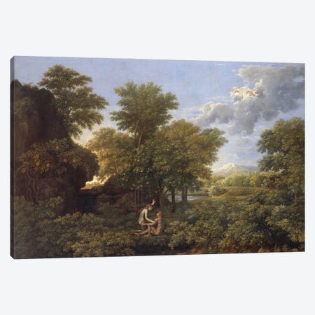 Spring Or Earth Paradise, 17th Century Canvas Print #BMN8239} by Nicolas Poussin Canvas Print