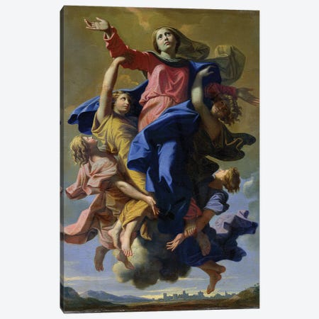 The Assumption of the Virgin, 1649-50  Canvas Print #BMN8243} by Nicolas Poussin Canvas Artwork