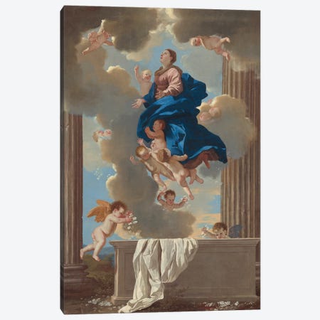 The Assumption of the Virgin, c.1630-32  Canvas Print #BMN8244} by Nicolas Poussin Art Print