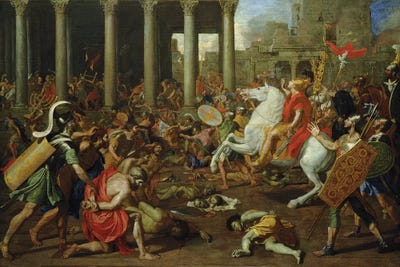 The Destruction of the Temples in Jerusalem by Titus, c.1638/39 by Nicolas Poussin framed wall art
