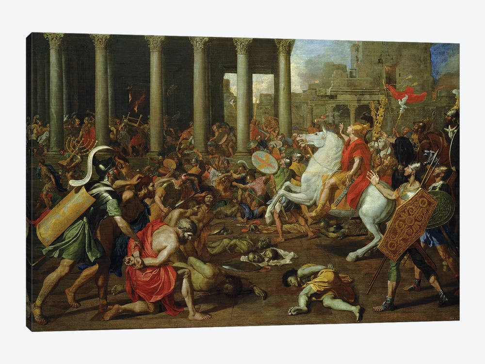The Destruction of the Temples in Jerusalem by Titus, c.1638/39 by Nicolas Poussin 1-piece Canvas Print