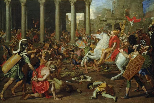 Nicolas Poussin: The Destruction of the Temples in Jerusalem by Titus, c.1638/39 by Nicolas Poussin
