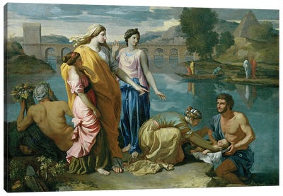 The Finding of Moses, 1638  Canvas Art Print