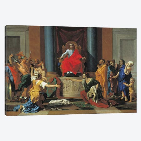 The Judgement of Solomon, 1649  Canvas Print #BMN8251} by Nicolas Poussin Canvas Print