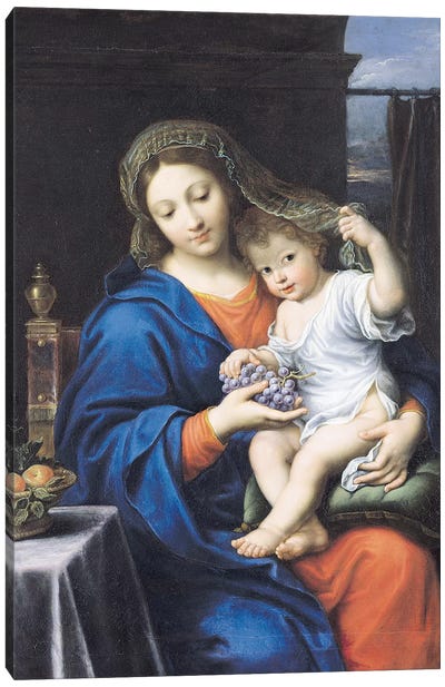 The Virgin of the Grapes, 1640-50  Canvas Art Print - Baroque Art