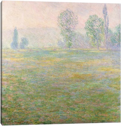 Meadows in Giverny, 1888 Canvas Art Print - Normandy