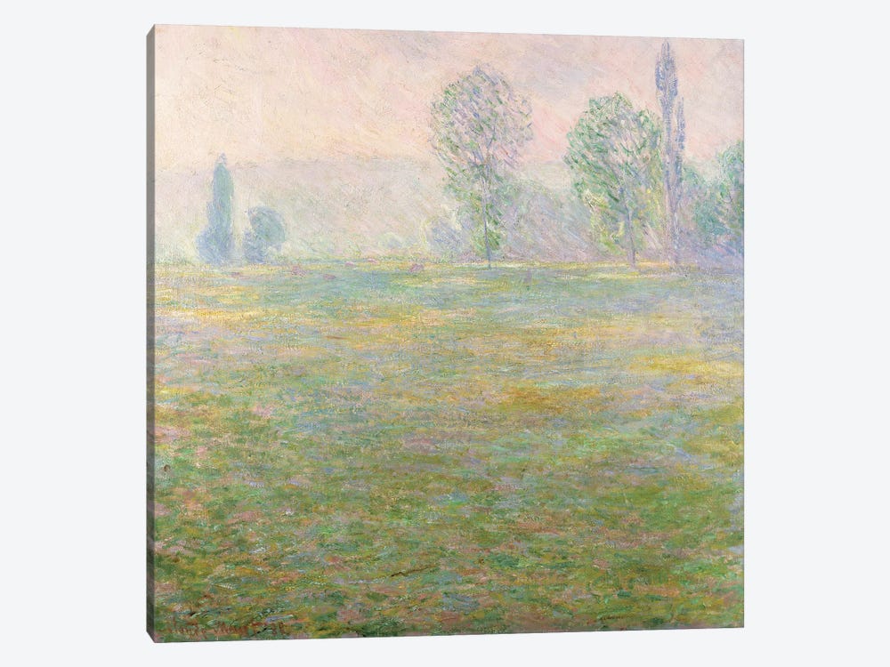 Meadows in Giverny, 1888 by Claude Monet 1-piece Canvas Print