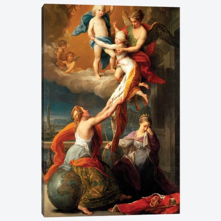 Allegory for the Death of Ferdinand IV's Two Children Canvas Print #BMN8284} by Pompeo Girolamo Batoni Canvas Art Print