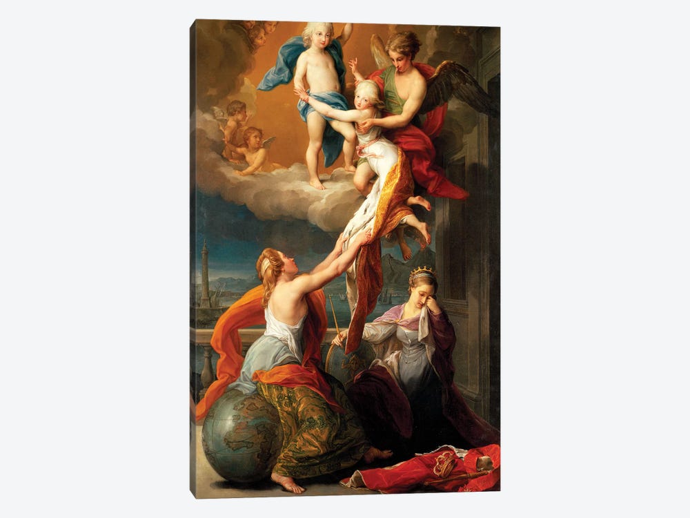 Allegory for the Death of Ferdinand IV's Two Children by Pompeo Girolamo Batoni 1-piece Canvas Print