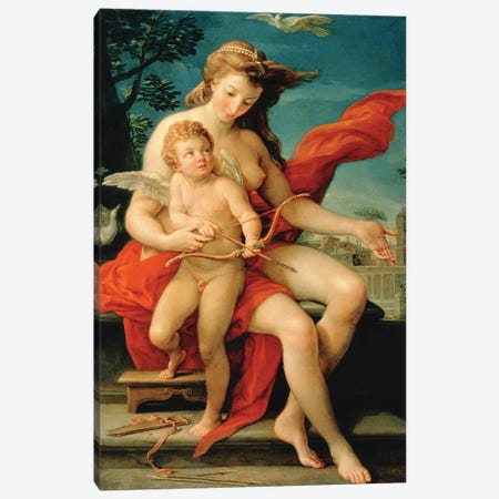 Venus and Cupid, 1785  Canvas Print #BMN8292} by Pompeo Girolamo Batoni Canvas Art Print