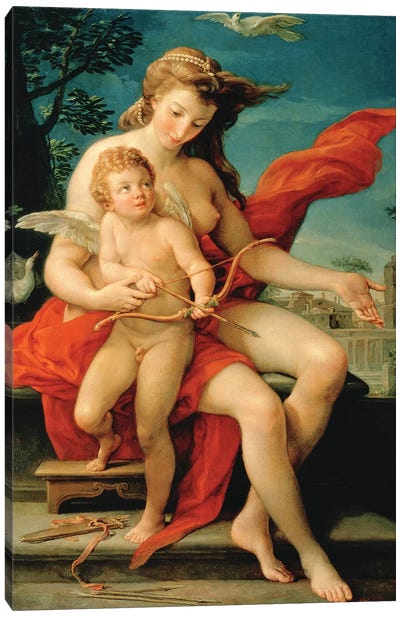 Venus and Cupid, 1785  Canvas Art Print - Neoclassicism Art