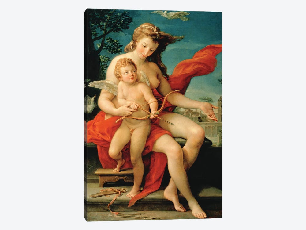 Venus and Cupid, 1785  by Pompeo Girolamo Batoni 1-piece Canvas Art
