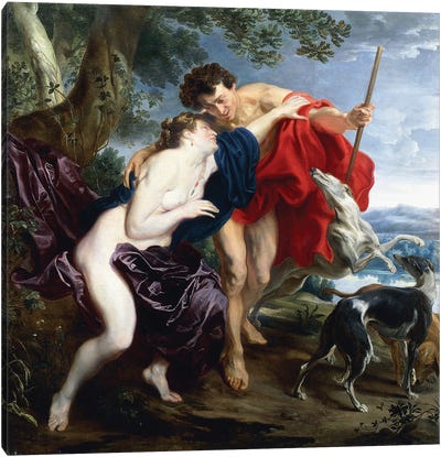 Venus and Adonis, 1621  Canvas Art Print