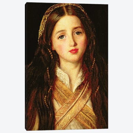 Alice Gray, 1857  Canvas Print #BMN8297} by Sir John Everett Millais Canvas Artwork