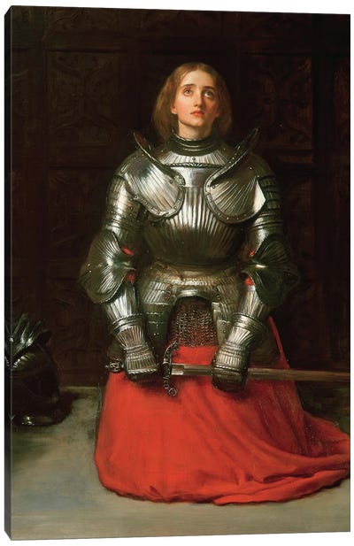 Joan of Arc, 1865  Canvas Art Print - Pre-Raphaelite Art