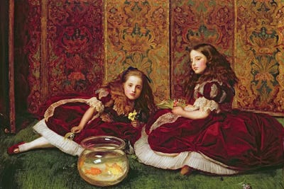 Leisure Hours, 1864  by Sir John Everett Millais framed canvas print