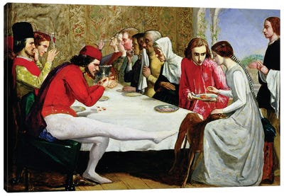 Lorenzo and Isabella, 1849  Canvas Art Print