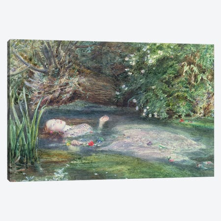 Ophelia Canvas Print #BMN8305} by Sir John Everett Millais Canvas Art