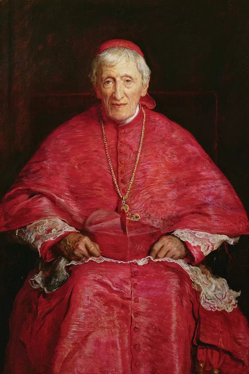 Portrait of Cardinal Newman (1801-90)  by Sir John Everett Millais wall art