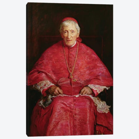 Portrait of Cardinal Newman (1801-90)  Canvas Print #BMN8307} by Sir John Everett Millais Canvas Artwork