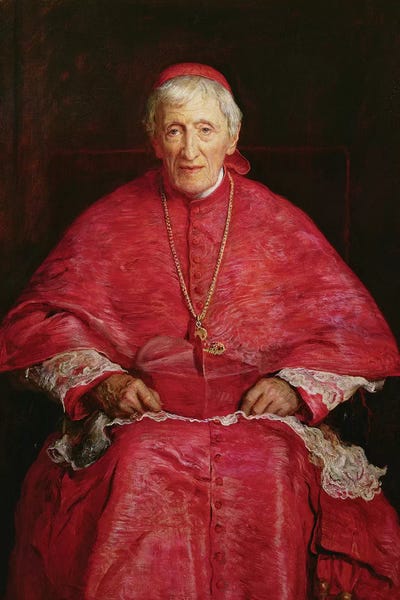 Pre-Raphaelite: Portrait of Cardinal Newman (1801-90)  by Sir John Everett Millais