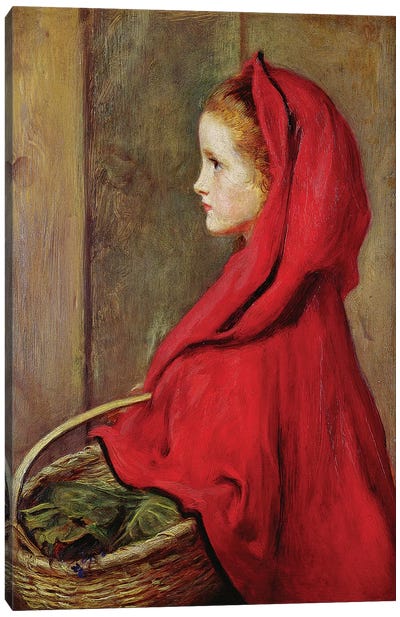 Red Riding Hood  Canvas Art Print - Pre-Raphaelite Art