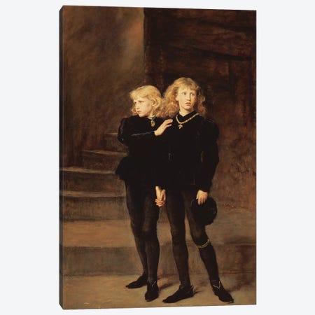 The Princes Edward and Richard in the Tower, 1878  Canvas Print #BMN8312} by Sir John Everett Millais Canvas Artwork