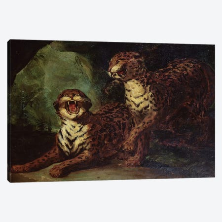 Two Leopards, c. 1820  Canvas Print #BMN8324} by Theodore Gericault Canvas Artwork