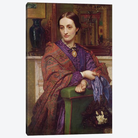 Portrait of Fanny Holman Hunt (1833-66) 1866-68  Canvas Print #BMN8336} by William Holman Hunt Canvas Art Print