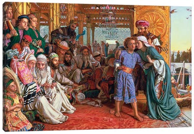 The Finding of the Saviour in the Temple, 1862 Canvas Art Print - Pre-Raphaelite Art