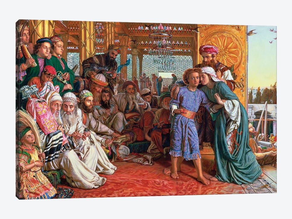 The Finding of the Saviour in the Temple, 1862 by William Holman Hunt 1-piece Canvas Wall Art