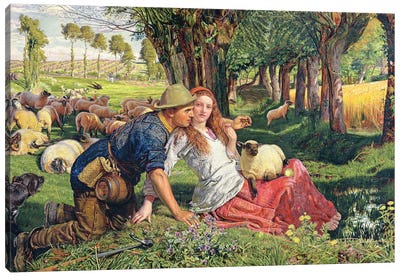 The Hireling Shepherd  Canvas Art Print