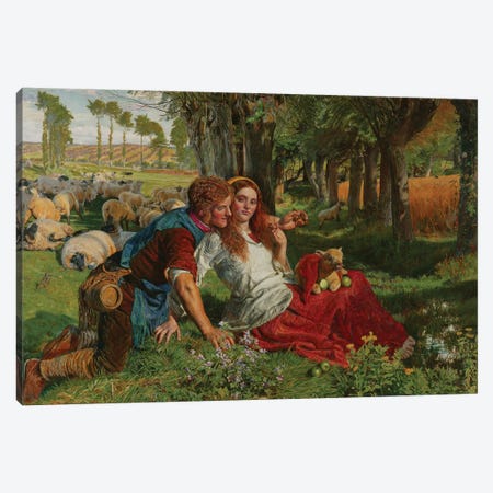 The Hireling Shepherd, 1851  Canvas Print #BMN8344} by William Holman Hunt Canvas Wall Art