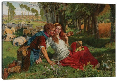 The Hireling Shepherd, 1851  Canvas Art Print