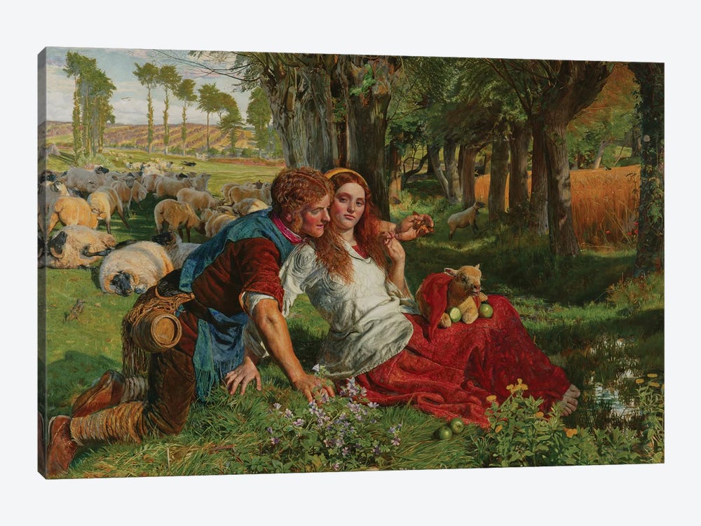 The Hireling Shepherd, 1851  by William Holman Hunt 1-piece Canvas Art