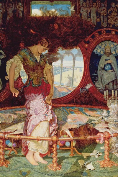 Pre-Raphaelite: The Lady of Shalott, c.1886-1905  by William Holman Hunt