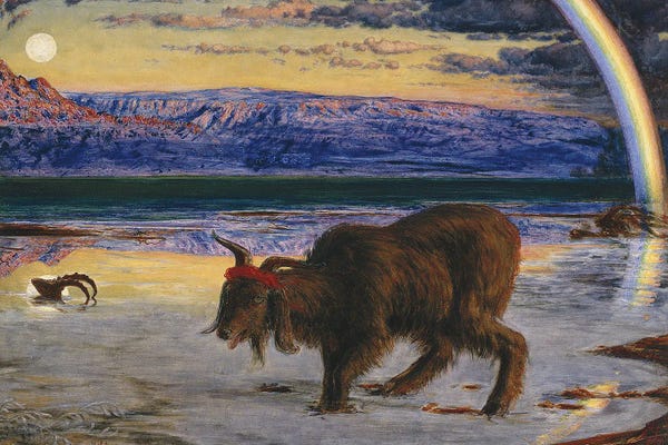 William Holman Hunt: The Scapegoat, 1854-55  by William Holman Hunt