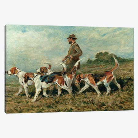 Hunting Exercise Canvas Print #BMN834} by John Emms Canvas Art