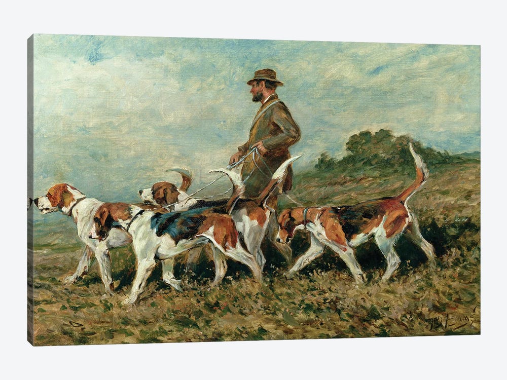 Hunting Exercise by John Emms 1-piece Canvas Art Print