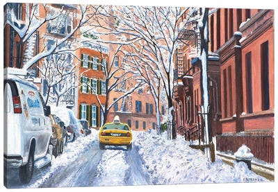 Snow, West Village, NYC, 2012  Canvas Art Print