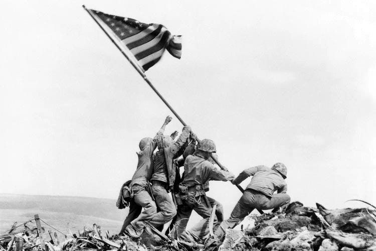 Raising the Flag on Iwo Jima, February 23, 1945