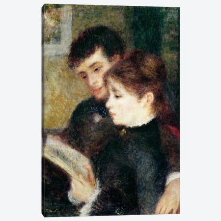 Couple Reading  Canvas Print #BMN843} by Pierre-Auguste Renoir Canvas Art