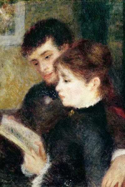 Pierre-Auguste Renoir: Couple Reading  by Pierre-Auguste Renoir