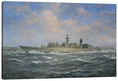 H.M.S. Chatham Type 22  Frigate, 1996 Canvas Art Print - Navy