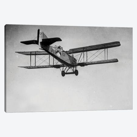 A view from below of a Breguet 14, a French observation plane that could also be used as a light bomber, France, 1918 Canvas Print #BMN8487} by Rue Des Archives Canvas Art Print